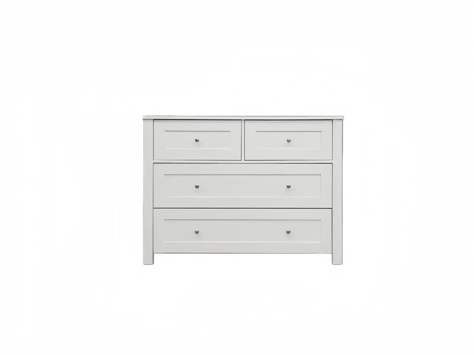 GCON 4-Drawer Chest Modern White Dresser with Sectional Wood Storage Organizer M-AUK-18 Cabinet for Hotel and Apartment Rooms 1