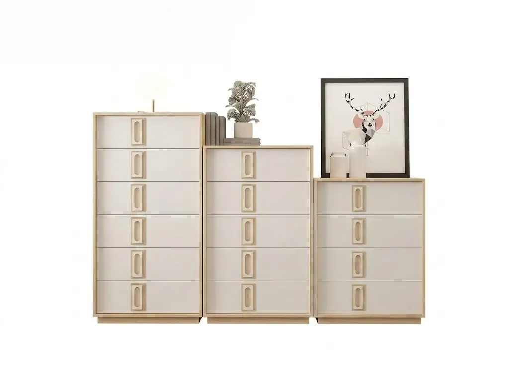 GCON Design Wood Hotel Room Storage Cabinet CS-502 Special Pull-out Handle 4 5 6 Modular Chests of Drawers 1