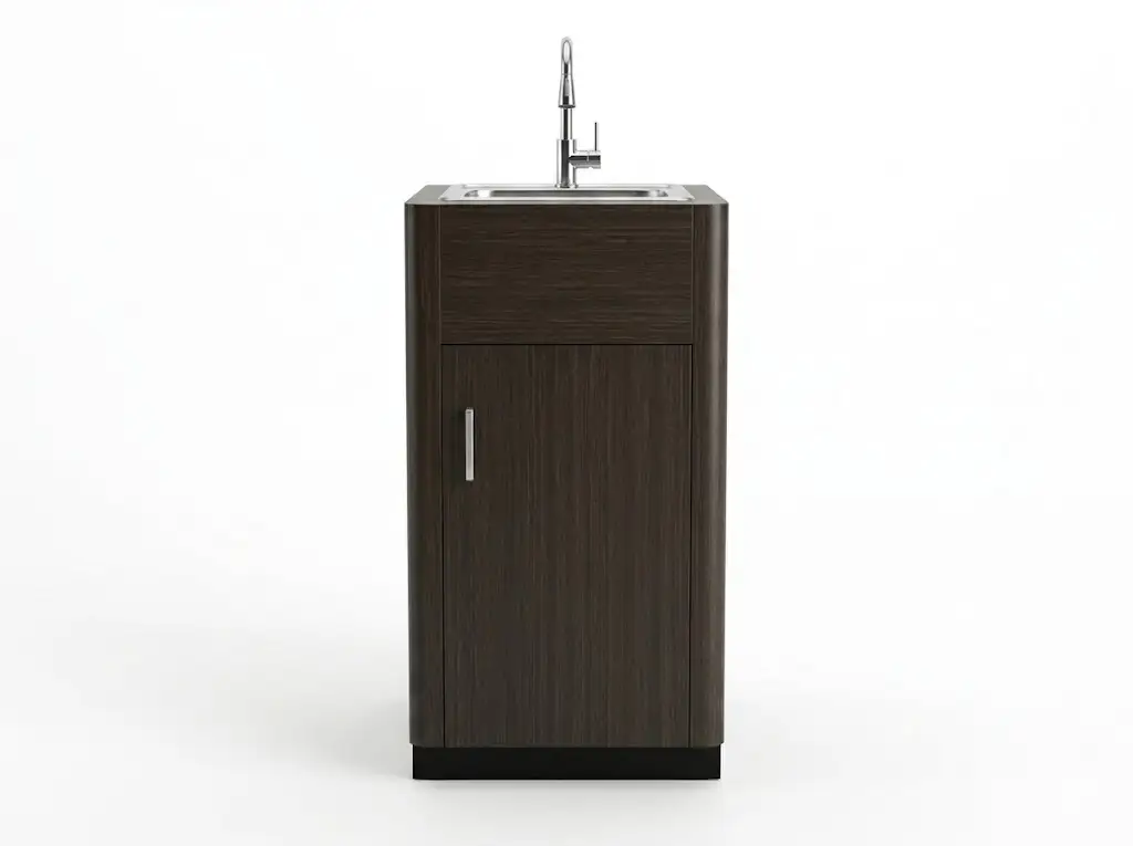 Adr-KN-02 Minimalist Kitchenette with Sink GCON Modular Kitchen Cabinet for Hotel and Restaurant 1