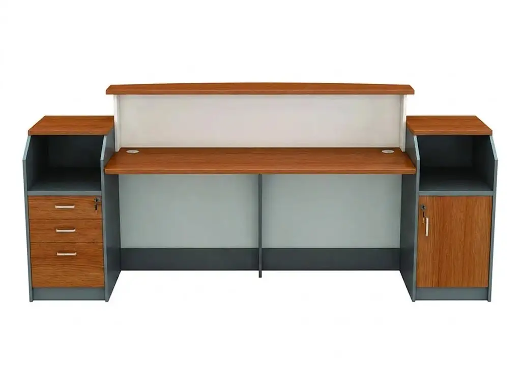 GF-435 GCON Custom Hotel Reception Table Quality Modular Front Desk 1