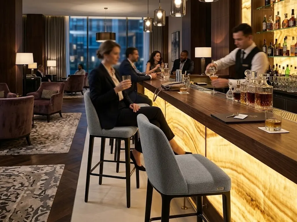 Industrial Counter Stools Hotel Lobby Furniture Wholesale - GCON 2