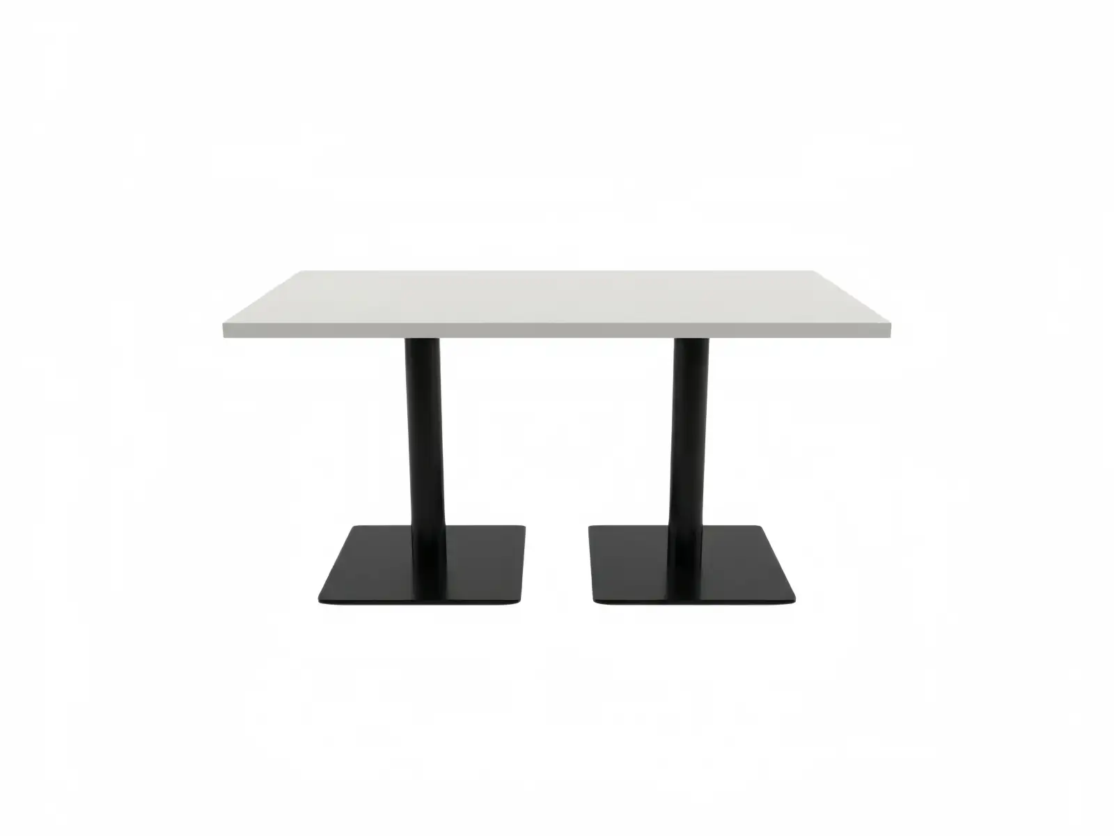 GCON G-02 Modern Minimalist Dual-Pedestal White Coffee Table / Cafe Table 1