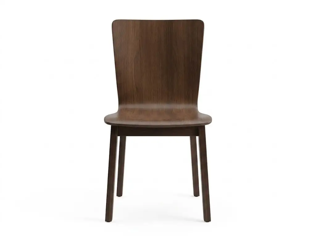 Full Wooden Dining Chair – Dark Wood Finish 1