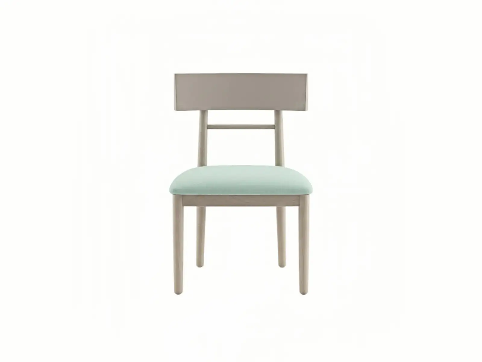Hotel Commercial Center Dining Chair (Light Wood & Mint) 1