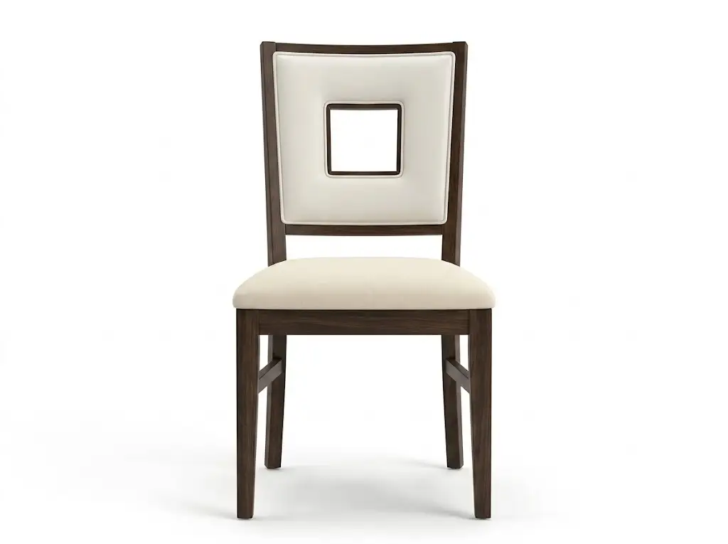 Gcon M-ART-19 Cut-out Backrest Padded Dining Chair 1