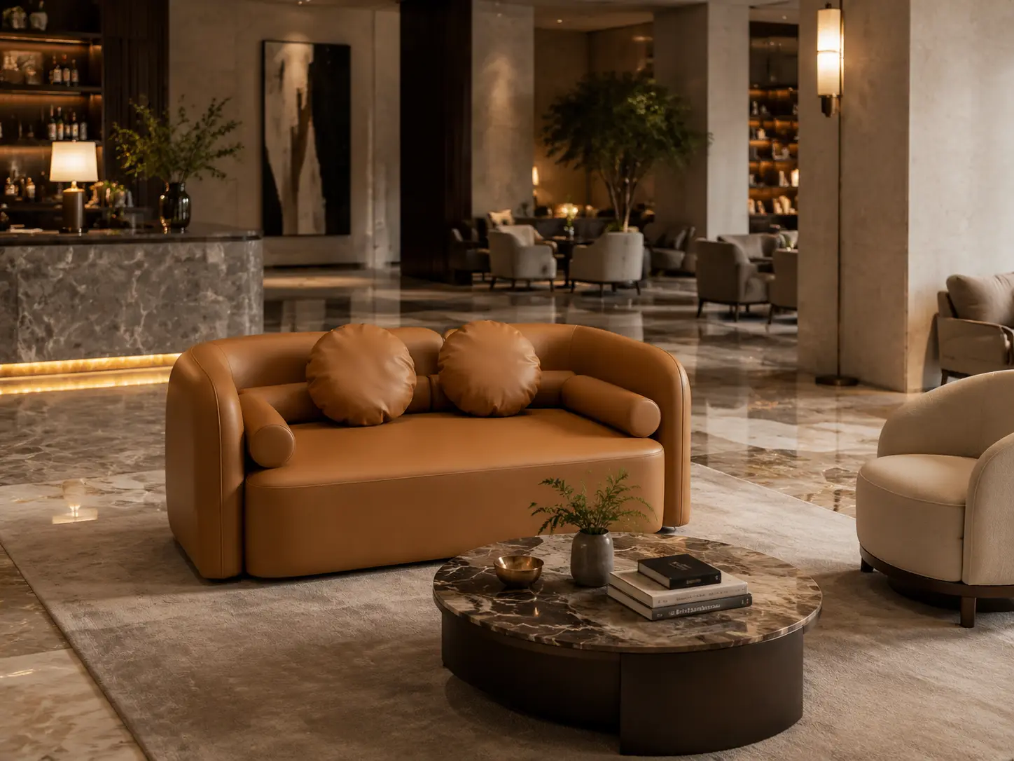 Hotel Lobby Round Sofa Hotel Lobby Furniture Wholesale - GCON 2