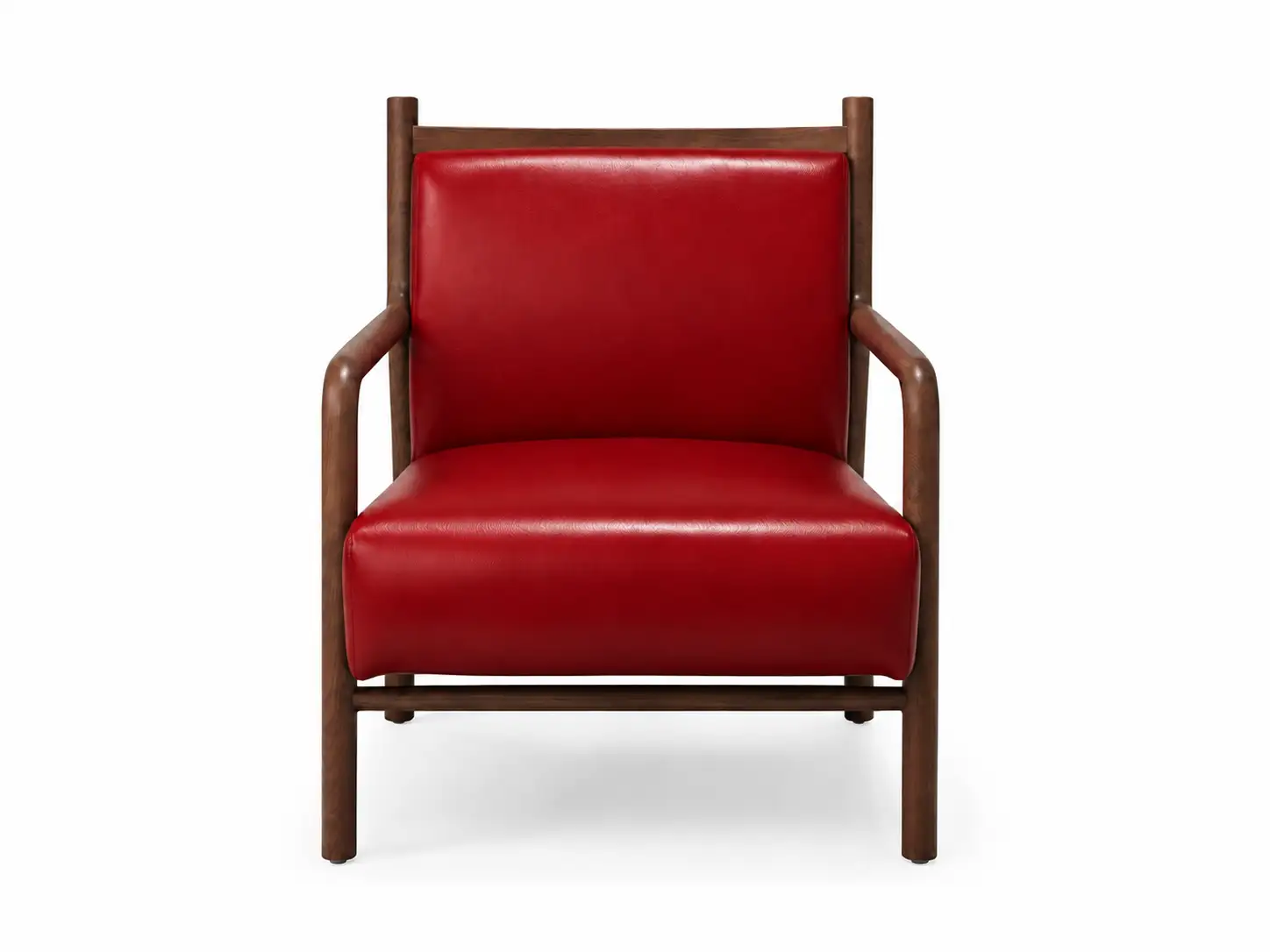 Fotel akcentowy GCON Red Leather – rama z litego drewna do hoteli i pensjonatów 1