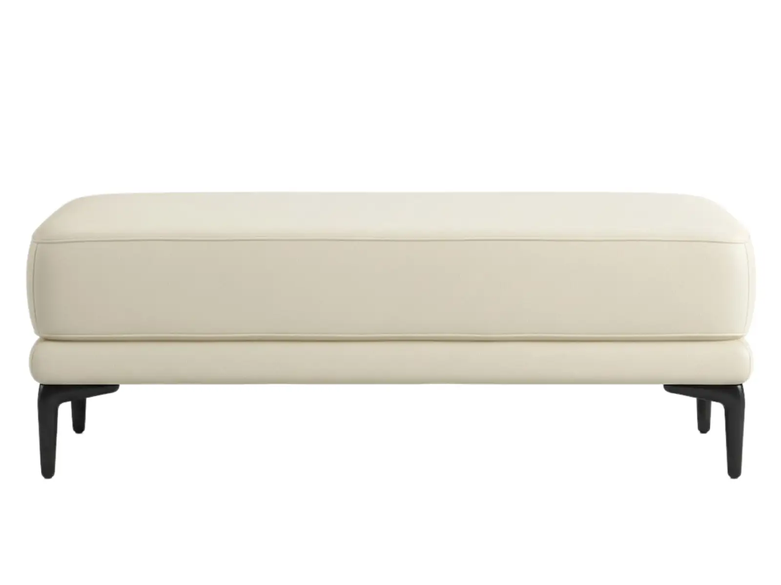Modern Leather Luggage Bench | Minimalist Metal Leg Entryway Shoe Rack | GCON Adr-LR-03 1