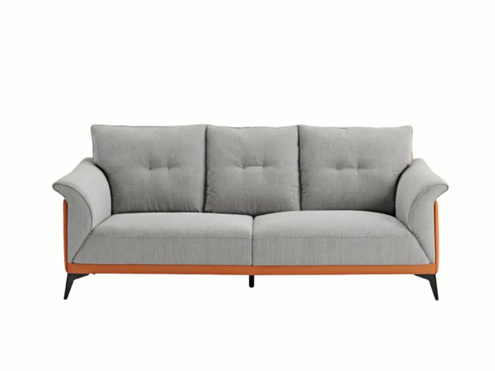 GCON 601002 Grey Hotel Room Sectional Sofa Set Custom 1.6m Linen Loveseat Couch 1