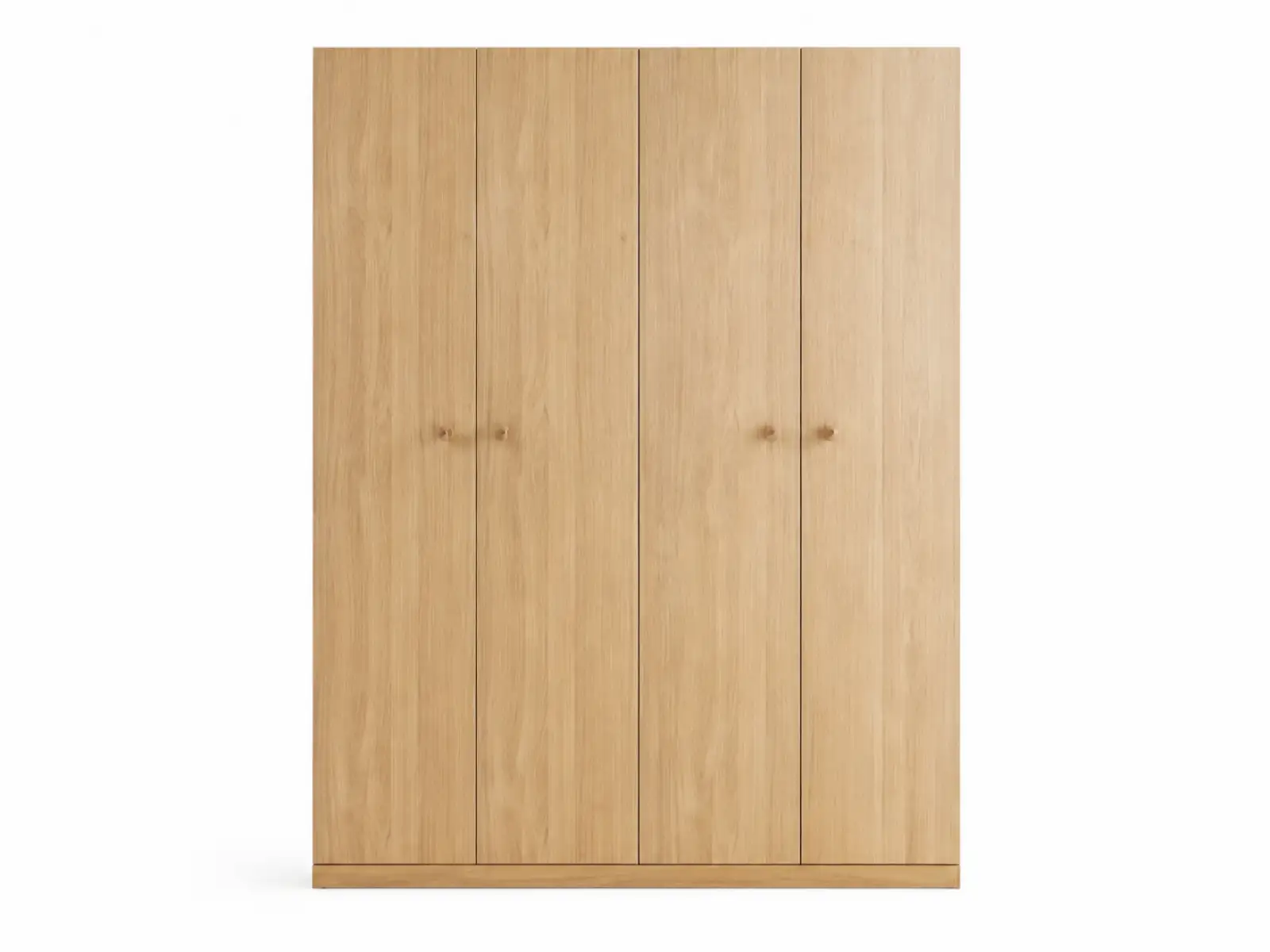 Natural Wood-Grain 4-Door Wooden Wardrobe Closet with Minimalist Design for Hotel and Apartment - GCON GF-795 1