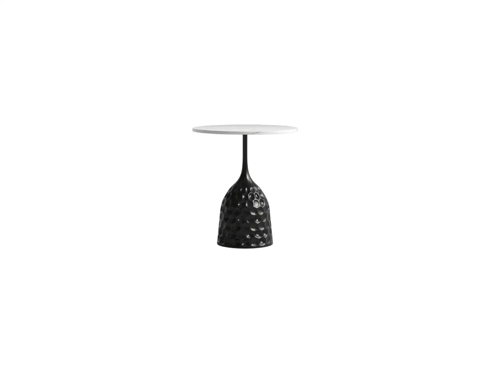 Side Table | Marble Top Textured Base | Hotel Room Elegance | GCON GC-6004 1